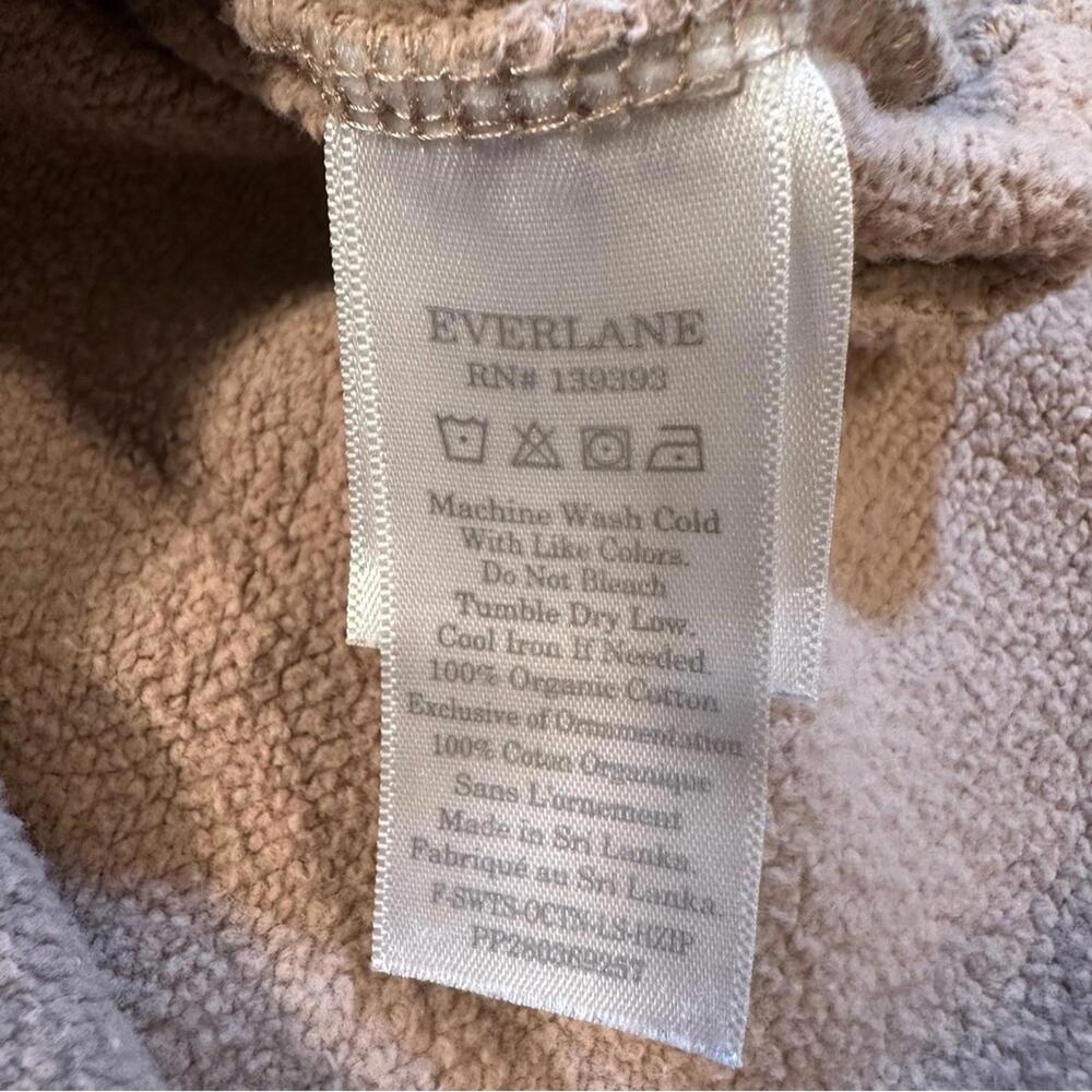 Everlane Size S The Track 100% Organic Cotton Half Zip Champagne Sweatshirt - Picture 9 of 10